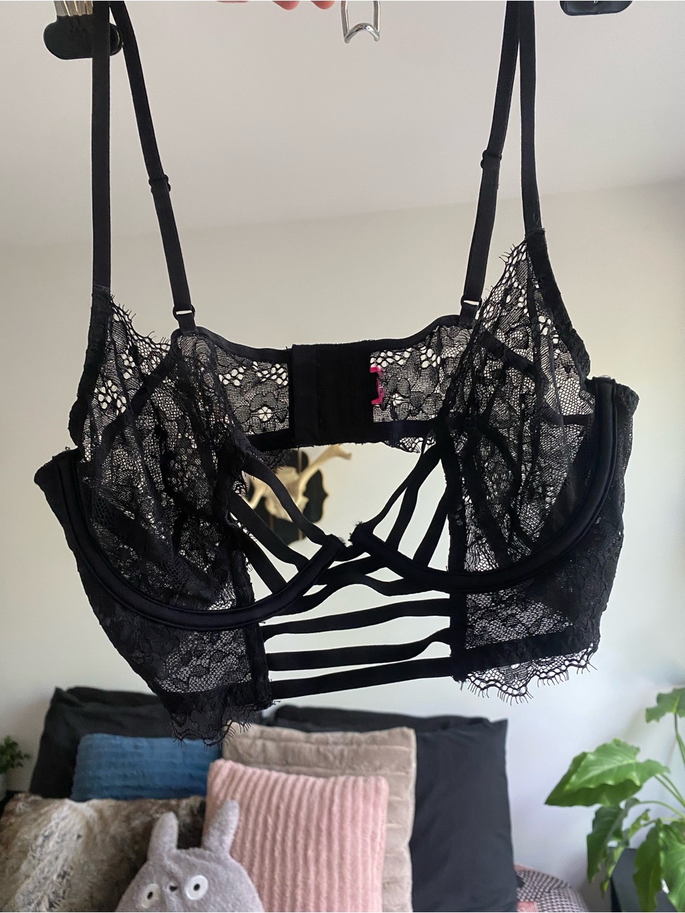 Lasenza Black Lace Peekaboo Bra
